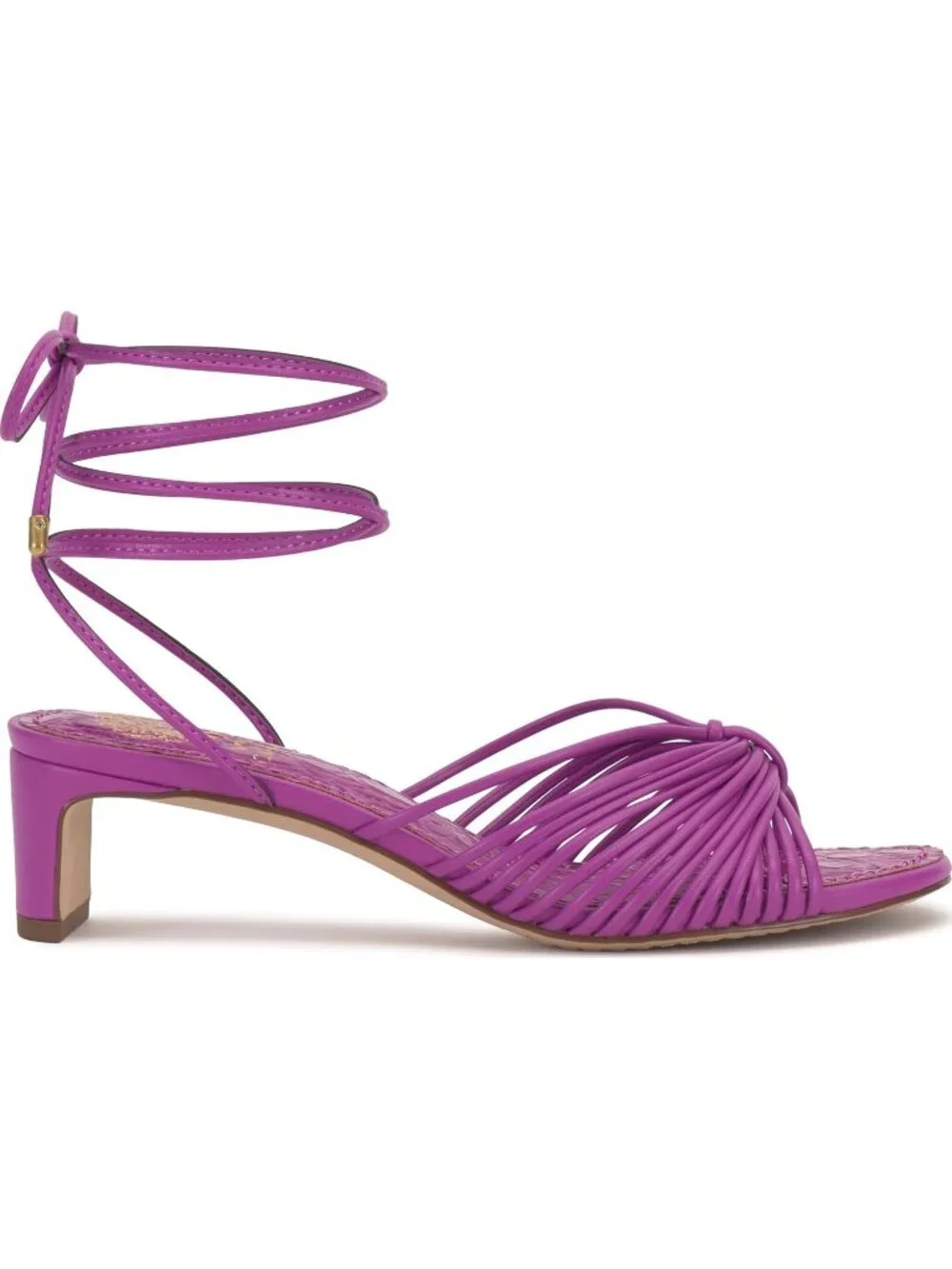 Vince Camuto Women's Orchid Blossom Lory Ankle Wrap Kitten Heels Sandals Slip On